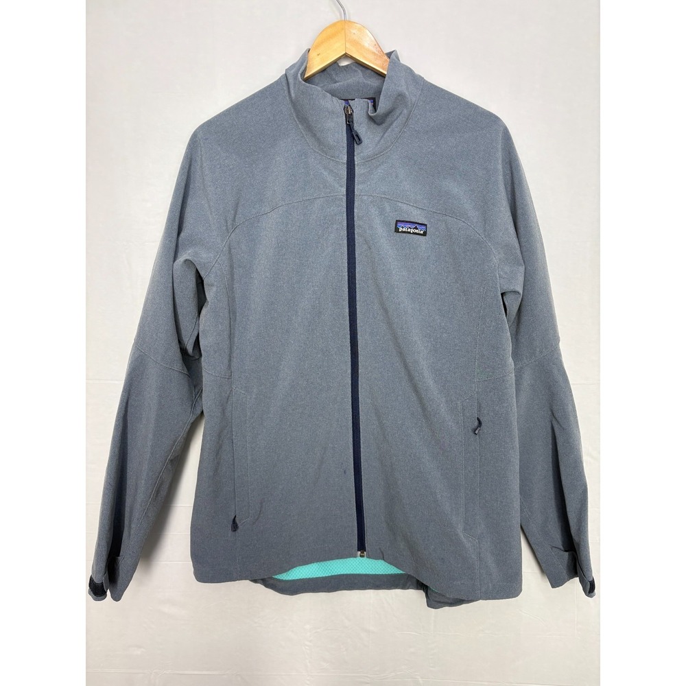 Patagonia Jacket Womens Light Gray Soft Shell Cozy Full Zip Long Sleeve Outdoor
